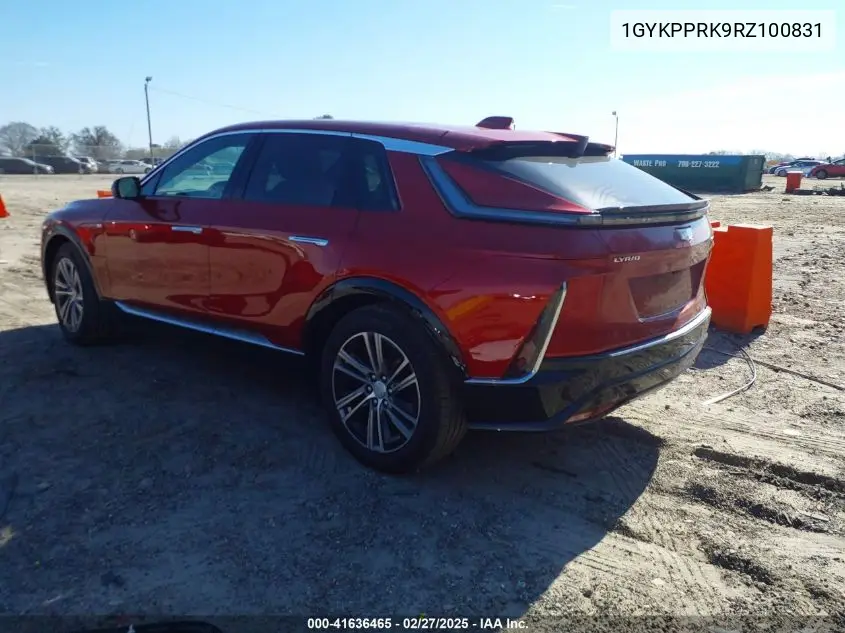 2024 Cadillac Lyriq Luxury W/1Sc VIN: 1GYKPPRK9RZ100831 Lot: 41636465