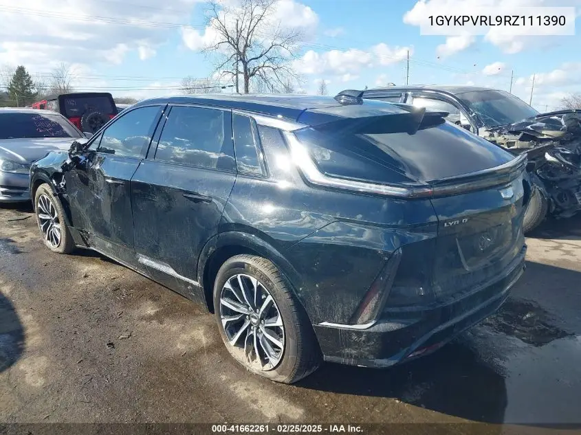 2024 Cadillac Lyriq Sport W/1Sj VIN: 1GYKPVRL9RZ111390 Lot: 41662261