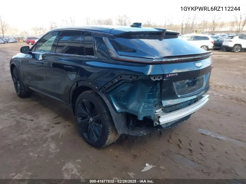 2024 Cadillac Lyriq Sport W/1Sk VIN: 1GYKPWRL6RZ112244 Lot: 41677832