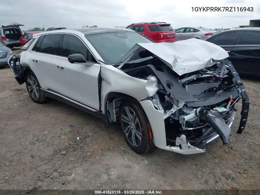 2024 Cadillac Lyriq Luxury W/1Sd VIN: 1GYKPRRK7RZ116943 Lot: 41823115