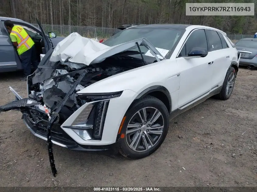 2024 Cadillac Lyriq Luxury W/1Sd VIN: 1GYKPRRK7RZ116943 Lot: 41823115
