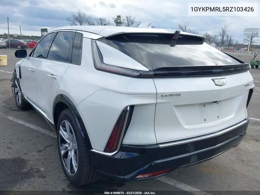 2024 Cadillac Lyriq Tech W/1Sa VIN: 1GYKPMRL5RZ103426 Lot: 41909070