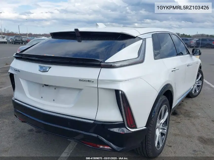 2024 Cadillac Lyriq Tech W/1Sa VIN: 1GYKPMRL5RZ103426 Lot: 41909070