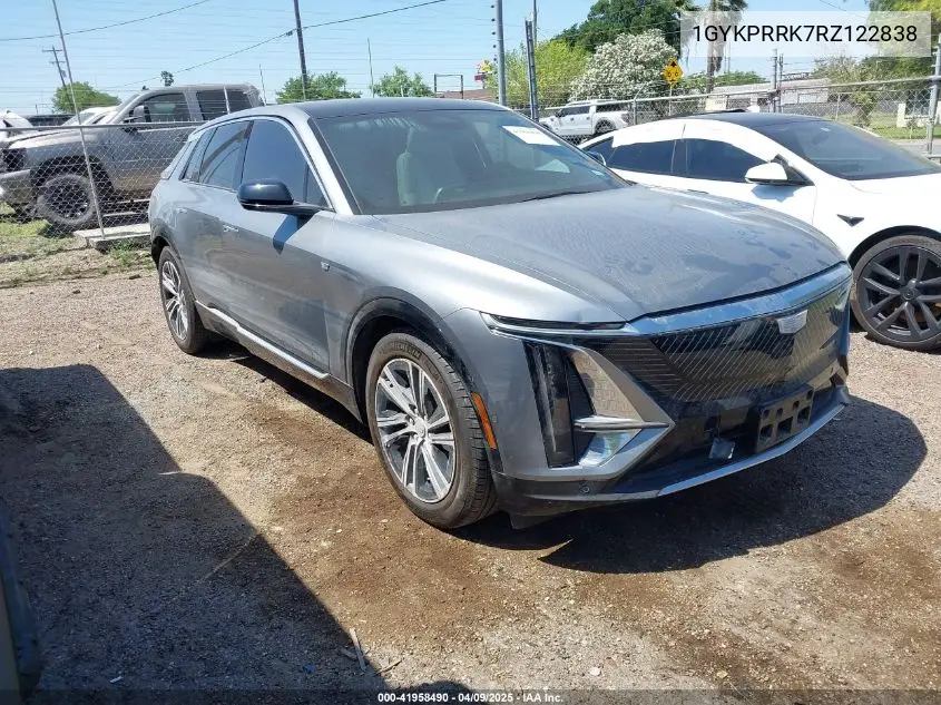 2024 Cadillac Lyriq Luxury W/1Sd VIN: 1GYKPRRK7RZ122838 Lot: 41958490