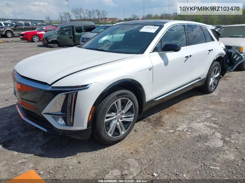 2024 Cadillac Lyriq Tech W/1Sa VIN: 1GYKPMRK9RZ103470 Lot: 42006208