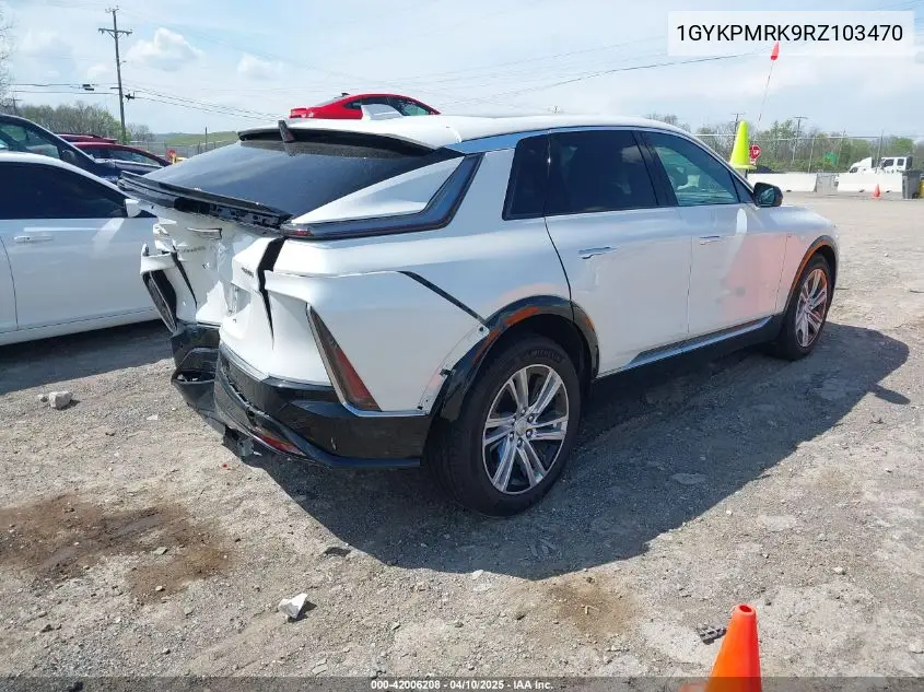 2024 Cadillac Lyriq Tech W/1Sa VIN: 1GYKPMRK9RZ103470 Lot: 42006208