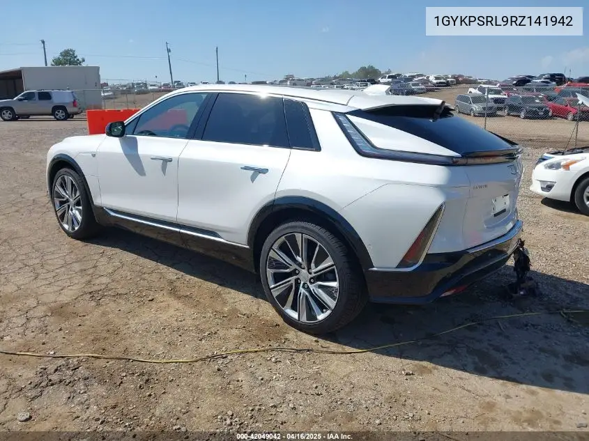 2024 Cadillac Lyriq Luxury W/1Se VIN: 1GYKPSRL9RZ141942 Lot: 42049042
