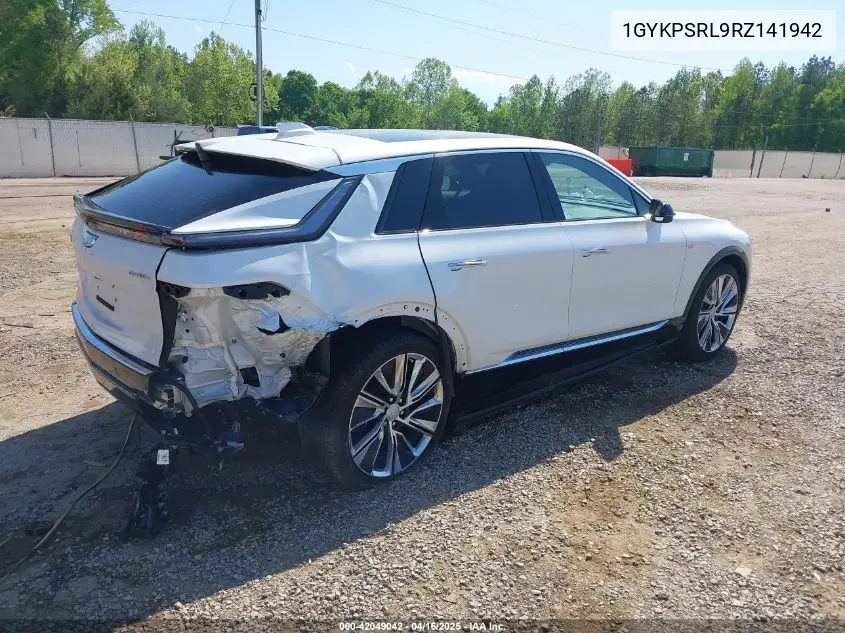 2024 Cadillac Lyriq Luxury W/1Se VIN: 1GYKPSRL9RZ141942 Lot: 42049042