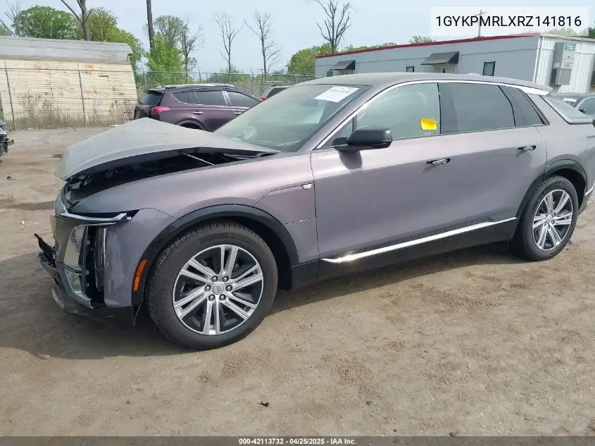 2024 Cadillac Lyriq Tech W/1Sa VIN: 1GYKPMRLXRZ141816 Lot: 42113732