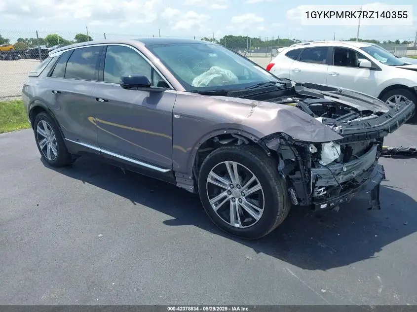 2024 Cadillac Lyriq Tech VIN: 1GYKPMRK7RZ140355 Lot: 42378834