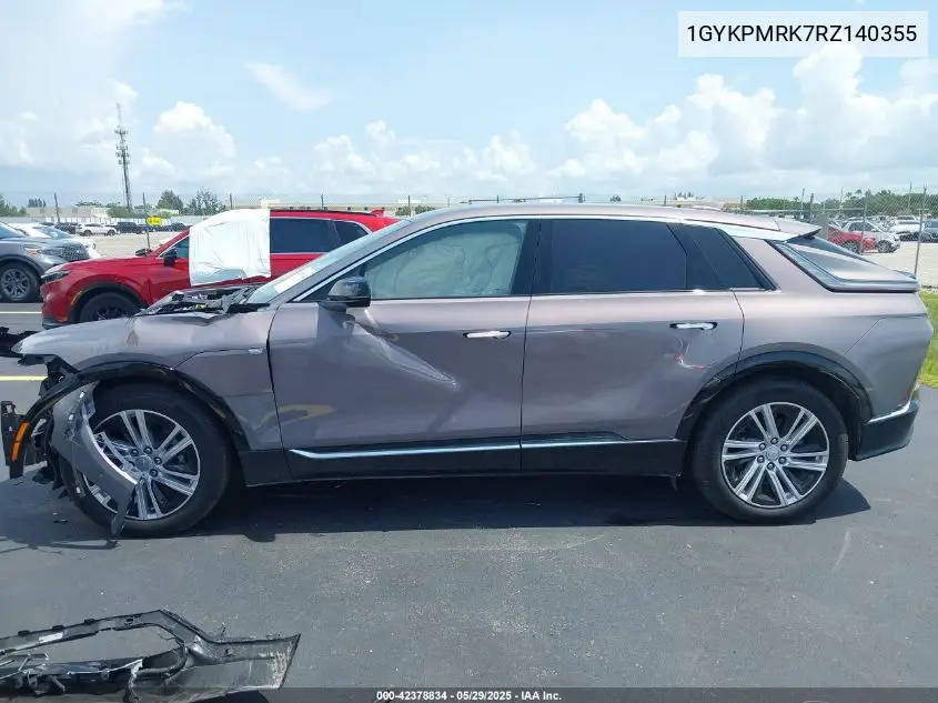 2024 Cadillac Lyriq Tech VIN: 1GYKPMRK7RZ140355 Lot: 42378834