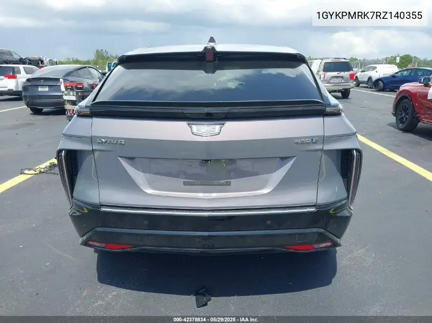 2024 Cadillac Lyriq Tech VIN: 1GYKPMRK7RZ140355 Lot: 42378834