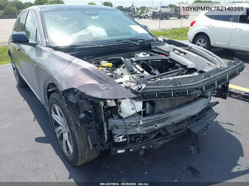 2024 Cadillac Lyriq Tech VIN: 1GYKPMRK7RZ140355 Lot: 42378834