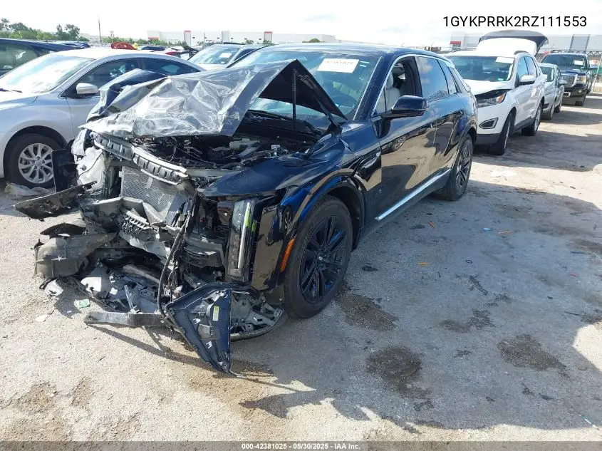2024 Cadillac Lyriq Luxury W/1Sd VIN: 1GYKPRRK2RZ111553 Lot: 42381025