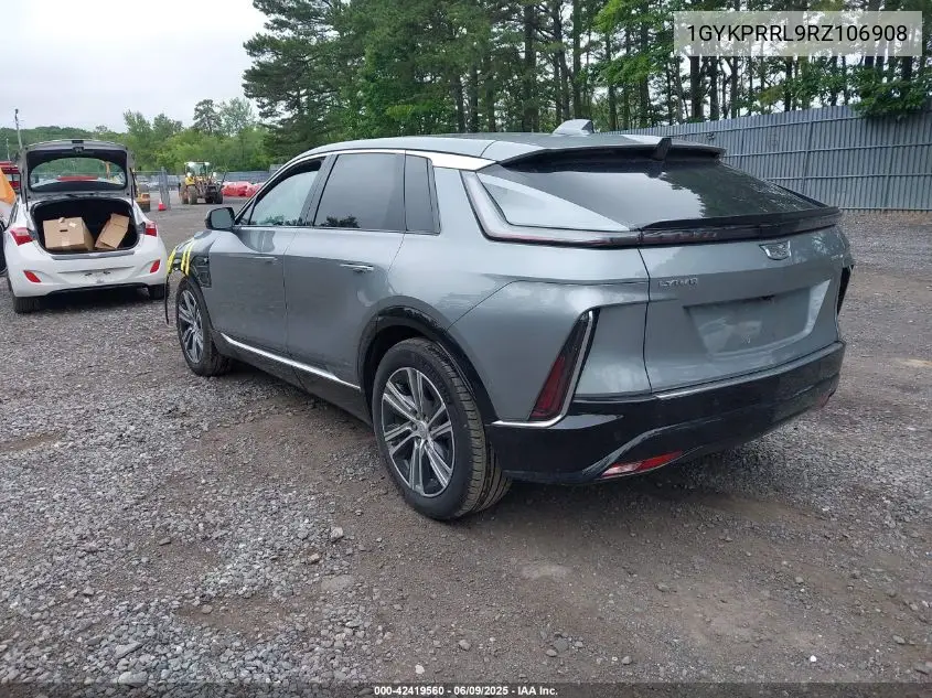 2024 Cadillac Lyriq Luxury W/1Sd VIN: 1GYKPRRL9RZ106908 Lot: 42419560
