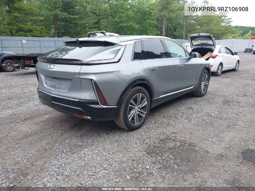 2024 Cadillac Lyriq Luxury W/1Sd VIN: 1GYKPRRL9RZ106908 Lot: 42419560