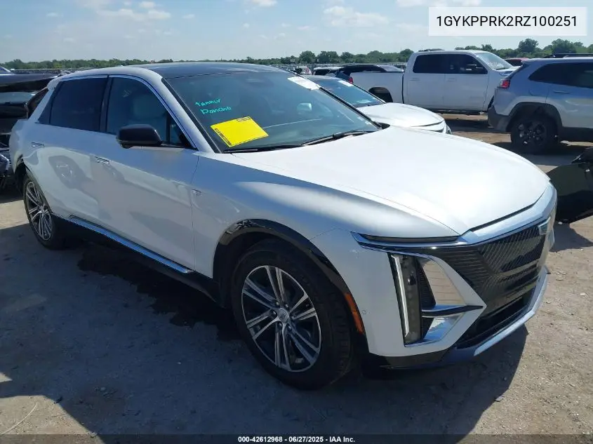 2024 Cadillac Lyriq Luxury W/1Sc VIN: 1GYKPPRK2RZ100251 Lot: 42612968