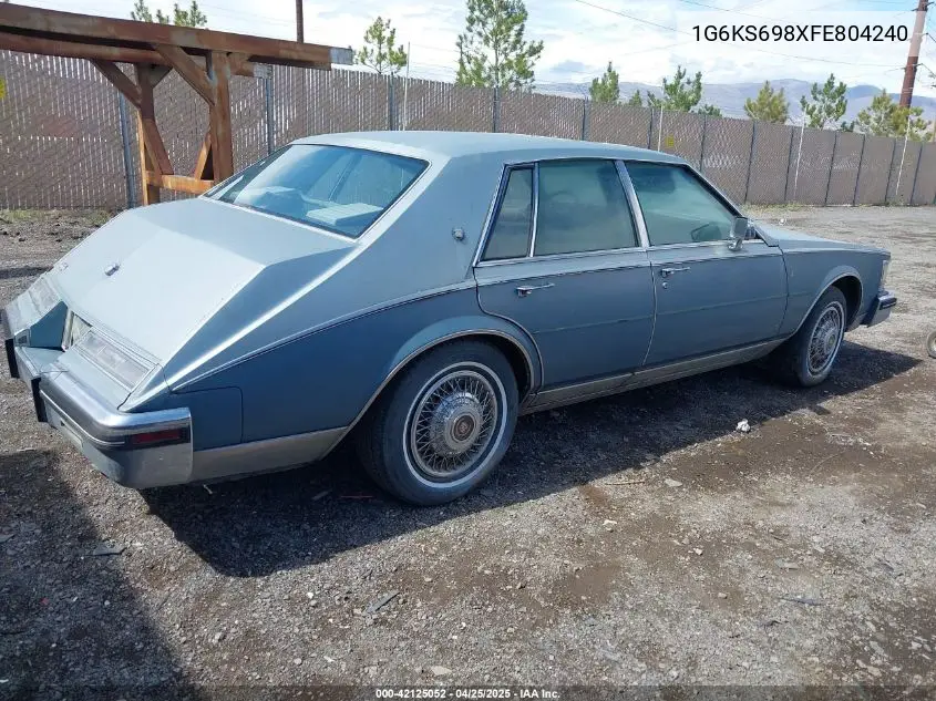 1985 Cadillac Seville VIN: 1G6KS698XFE804240 Lot: 42125052