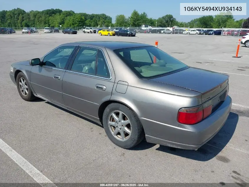 1999 Cadillac Seville Sts VIN: 1G6KY5494XU934143 Lot: 42591257