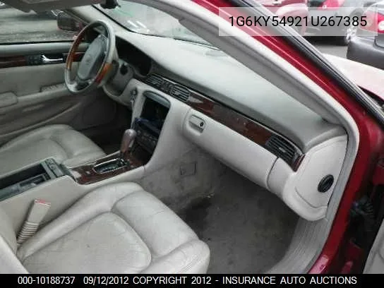 2001 Cadillac Seville Sts VIN: 1G6KY54921U267385 Lot: 10188737
