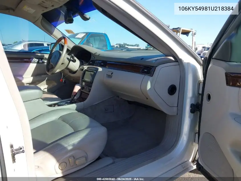 2001 Cadillac Seville VIN: 106KY54981U218384 Lot: 42583040