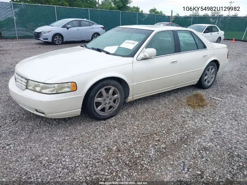 2002 Cadillac Seville Sts VIN: 1G6KY54982U129982 Lot: 42457686