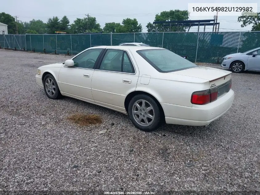 2002 Cadillac Seville Sts VIN: 1G6KY54982U129982 Lot: 42457686