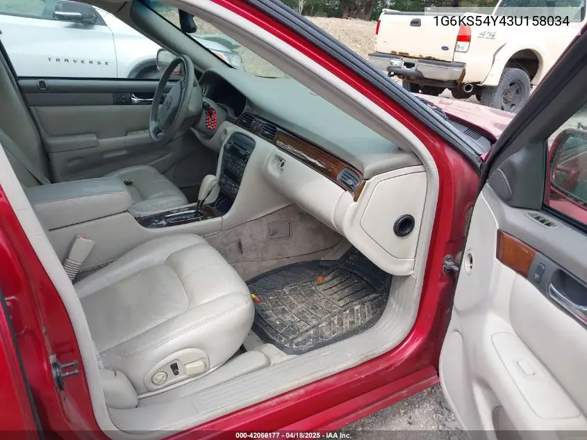 2003 Cadillac Seville Sls VIN: 1G6KS54Y43U158034 Lot: 42066177