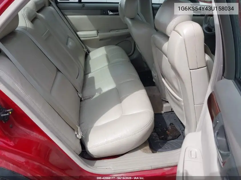 2003 Cadillac Seville Sls VIN: 1G6KS54Y43U158034 Lot: 42066177