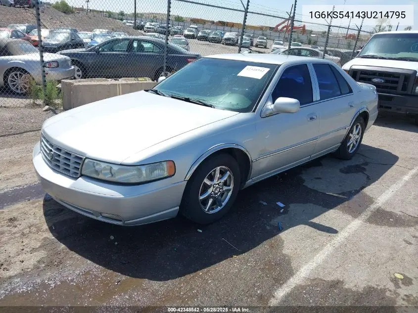 2003 Cadillac Seville VIN: 1G6KS54143U214795 Lot: 42348542