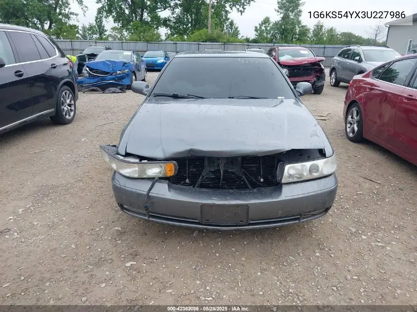 2003 Cadillac Seville Sls VIN: 1G6KS54YX3U227986 Lot: 42362086