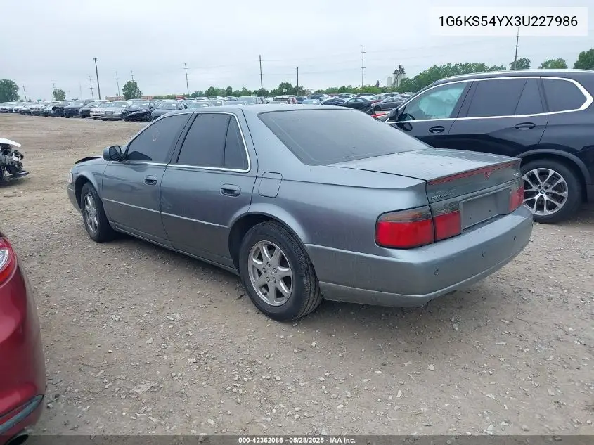2003 Cadillac Seville Sls VIN: 1G6KS54YX3U227986 Lot: 42362086