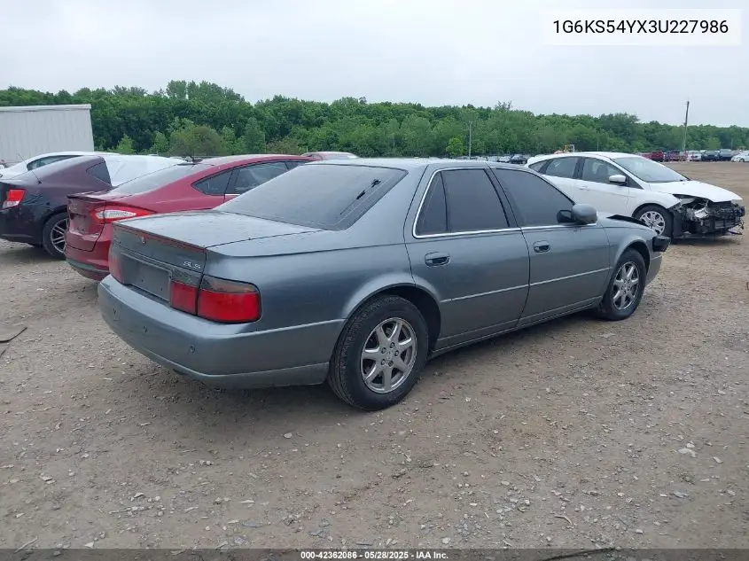 2003 Cadillac Seville Sls VIN: 1G6KS54YX3U227986 Lot: 42362086