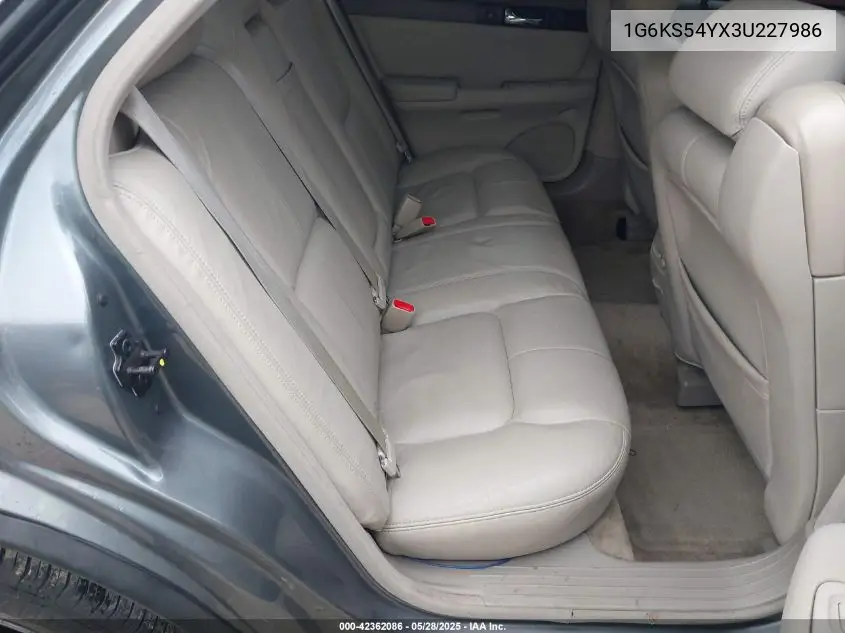 2003 Cadillac Seville Sls VIN: 1G6KS54YX3U227986 Lot: 42362086
