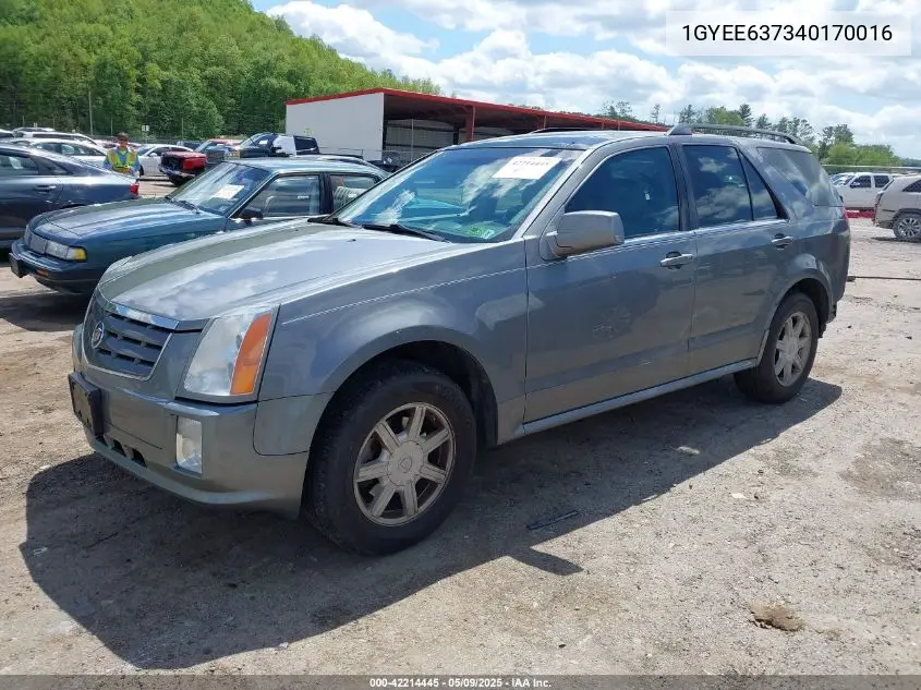 2004 Cadillac Srx VIN: 1GYEE637340170016 Lot: 42214445
