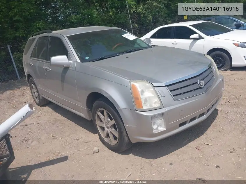 2004 Cadillac Srx V8 VIN: 1GYDE63A140116916 Lot: 42225810