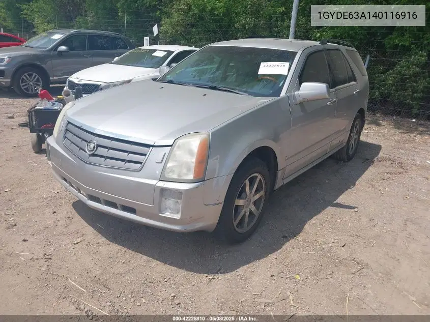 2004 Cadillac Srx V8 VIN: 1GYDE63A140116916 Lot: 42225810