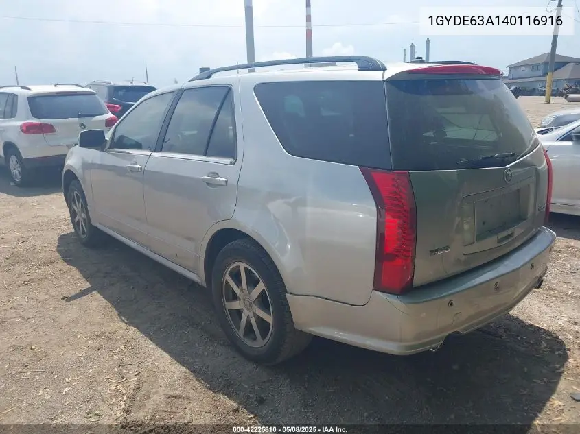 2004 Cadillac Srx V8 VIN: 1GYDE63A140116916 Lot: 42225810