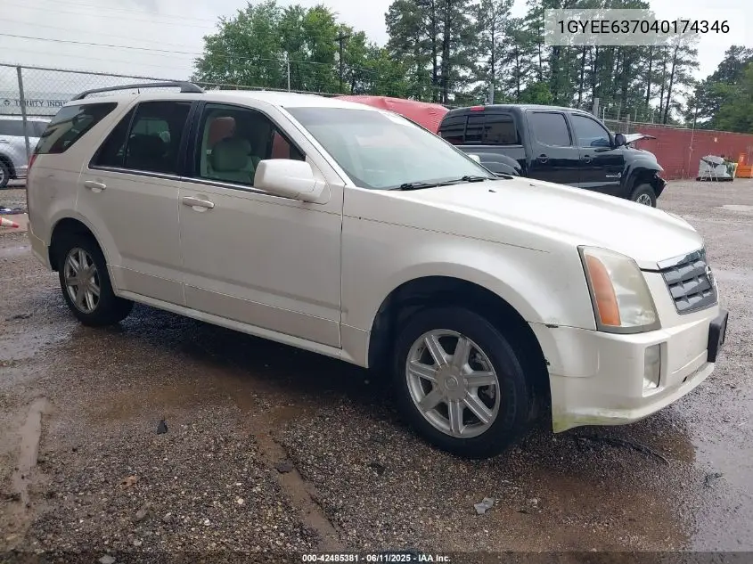 2004 Cadillac Srx Standard VIN: 1GYEE637040174346 Lot: 42485381
