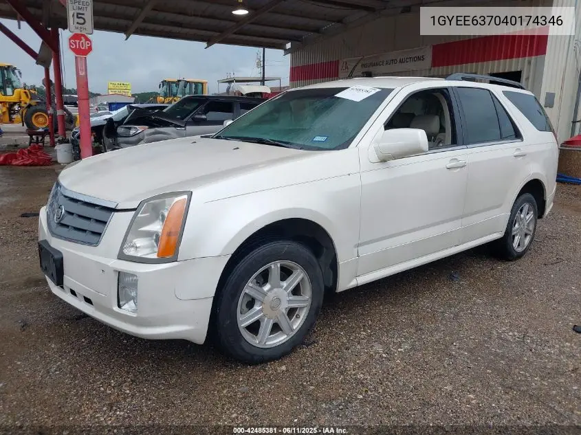 2004 Cadillac Srx Standard VIN: 1GYEE637040174346 Lot: 42485381
