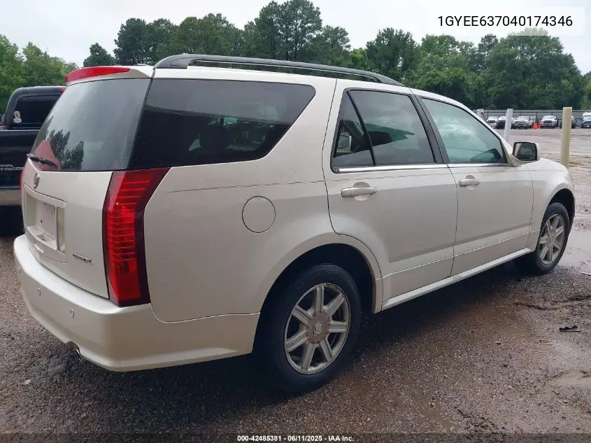 2004 Cadillac Srx Standard VIN: 1GYEE637040174346 Lot: 42485381