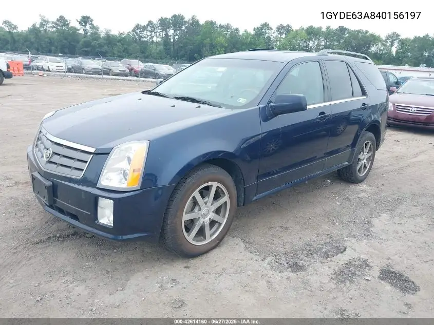 2004 Cadillac Srx V8 VIN: 1GYDE63A840156197 Lot: 42614160