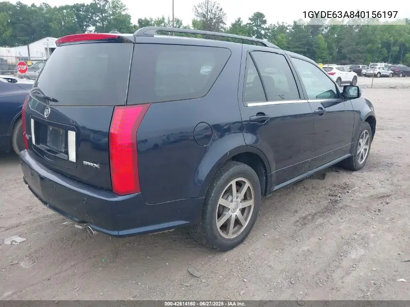 2004 Cadillac Srx V8 VIN: 1GYDE63A840156197 Lot: 42614160