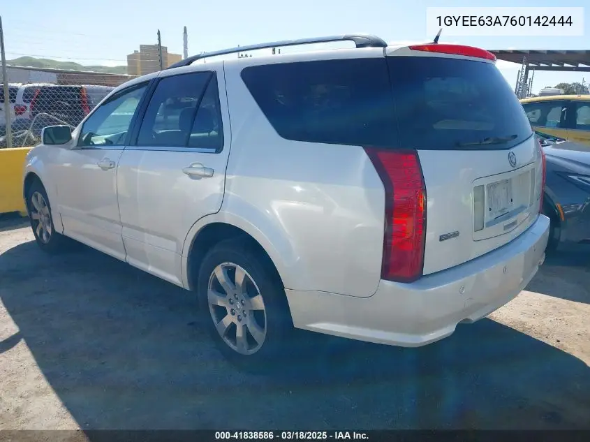 2006 Cadillac Srx V8 VIN: 1GYEE63A760142444 Lot: 41838586