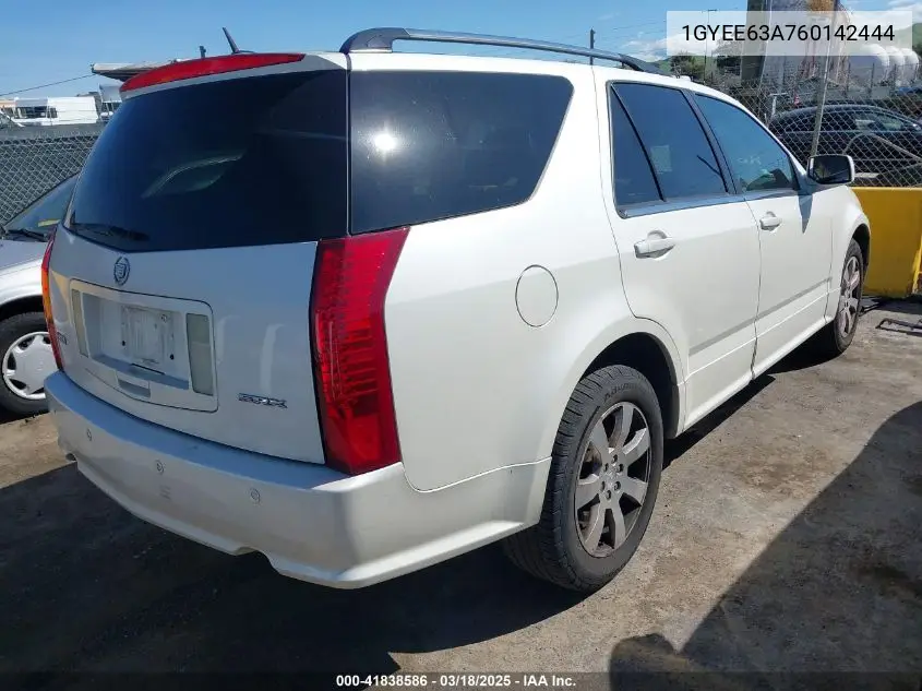 2006 Cadillac Srx V8 VIN: 1GYEE63A760142444 Lot: 41838586