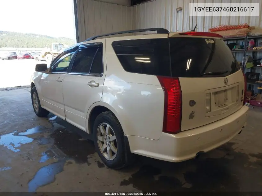 2006 Cadillac Srx V6 VIN: 1GYEE637460216617 Lot: 42117666