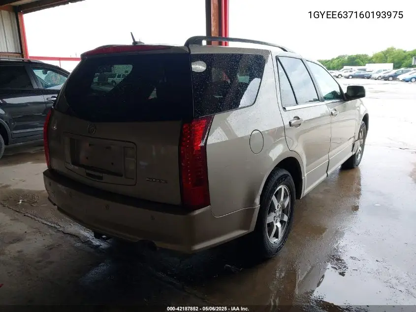 2006 Cadillac Srx V6 VIN: 1GYEE637160193975 Lot: 42187852