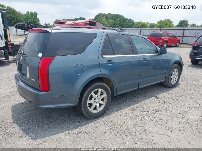 2006 Cadillac Srx V6 VIN: 1GYEE637160183348 Lot: 42426839