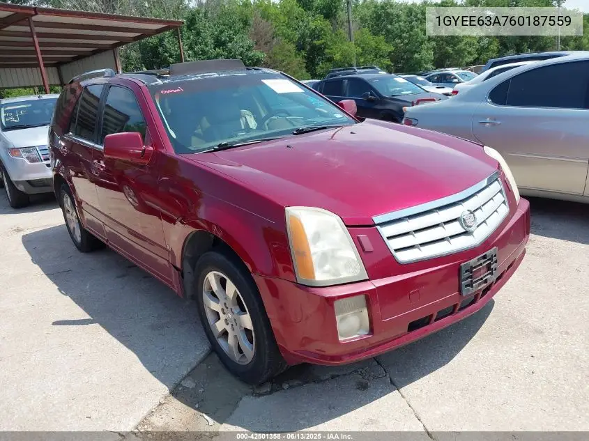 2006 Cadillac Srx V8 VIN: 1GYEE63A760187559 Lot: 42501358