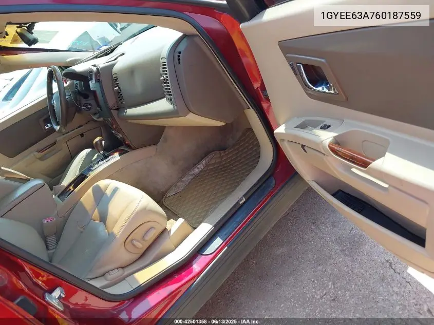 2006 Cadillac Srx V8 VIN: 1GYEE63A760187559 Lot: 42501358